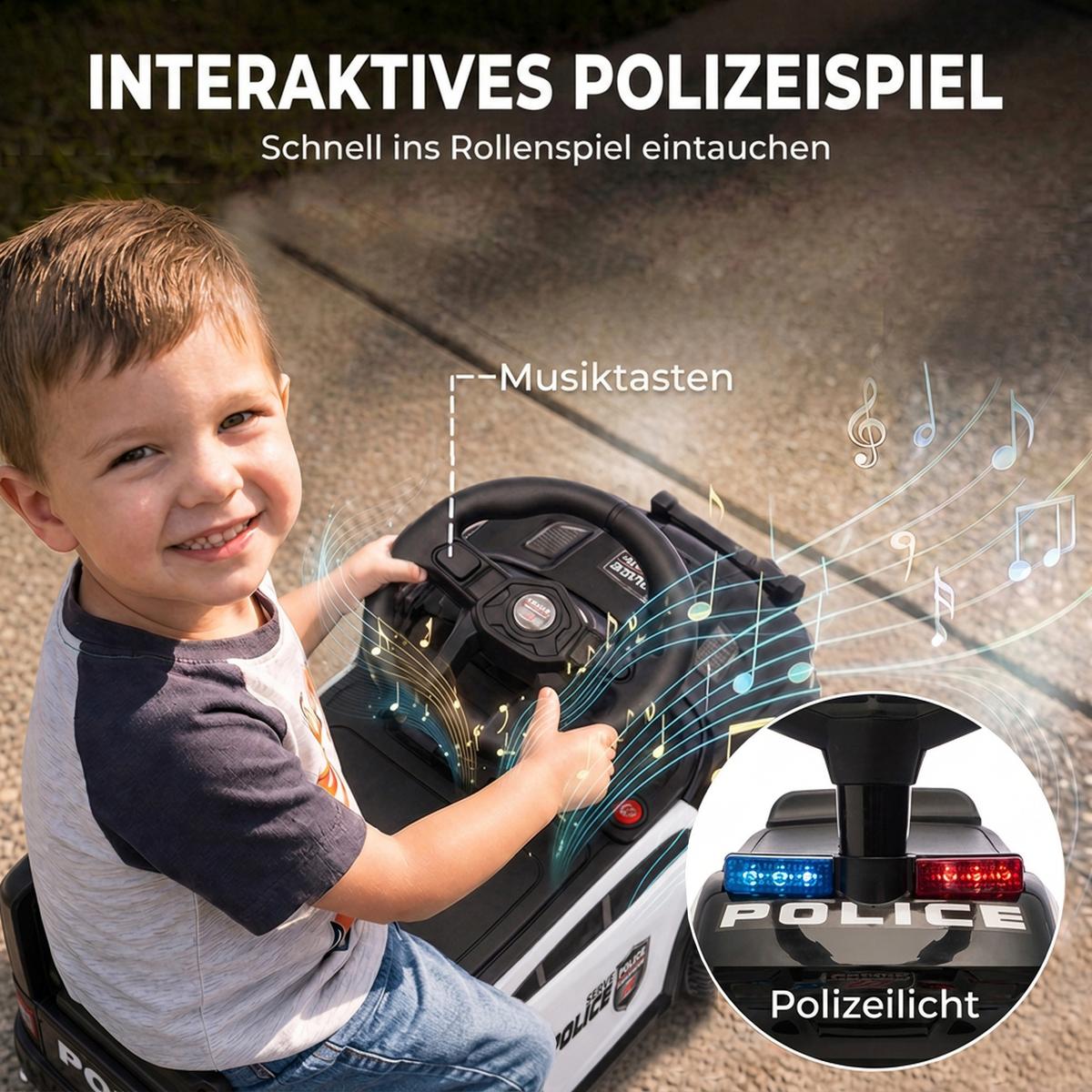 KINDER-RUTSCHAUTO Kunststoff Schwarz - Schwarz, Kunststoff (65/29.5/36cm) - AIYAPLAY