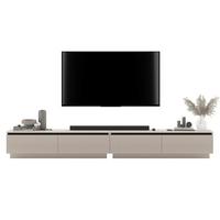 TV-LOWBOARD 2-er Set Selene Kaschmir matt geriffelte Fronten 140 cm - Kaschmir, Holzwerkstoff (280/37/35cm) - Meble Lindner