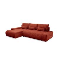ECKSOFA Ivana 3 Sitzplätze Terracotta - Orange, Holz (265/172cm) - Petits-meubles
