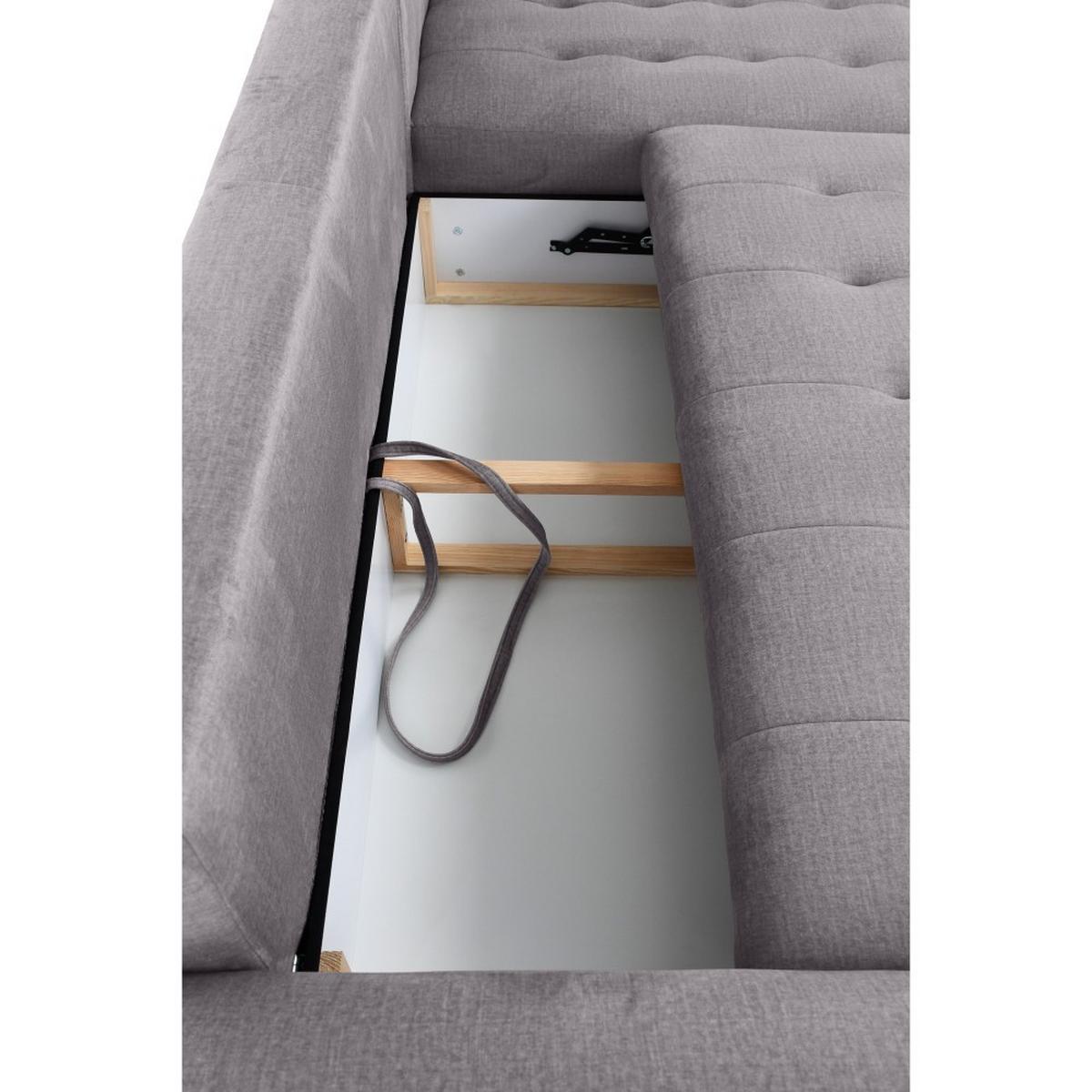 WOHNLANDSCHAFT Costa U Hellgrau - Silberfarben/Hellgrau, Kunststoff/Textil (367/80/169cm) - Beautysofa