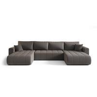 WOHNLANDSCHAFT Camila In Wind - Dunkelgrau, Holzwerkstoff/Textil (384/85/175cm) - Fun Möbel