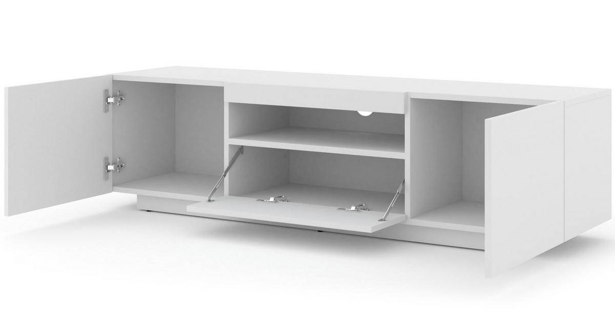 TV LOWBOARD Weiß 150/42/37 - Weiß, Holzwerkstoff (150/42/37cm) - RAUMHIRSCH FURNITURE