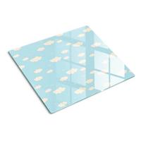 GLASPLATTE 60x52 cm Wolken - Blau, Glas (60/0.4/52cm) - TULUP