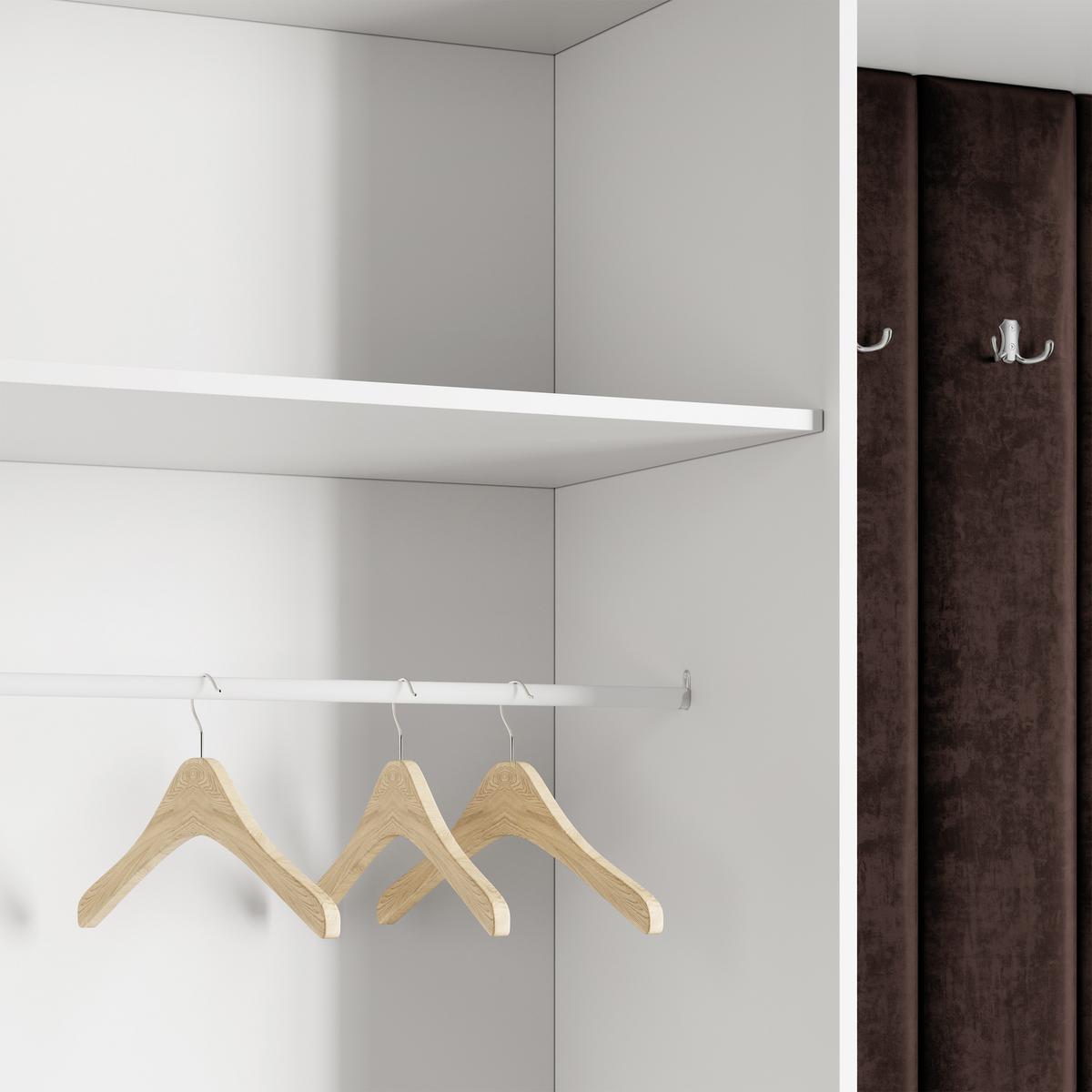 GARDEROBENSCHRANK REMA 200/240/60 cm Modern Garderobe-Set Eiche Lefkas - Eichefarben/Schwarz, Holzwerkstoff (200/240/60cm) - MASSENO