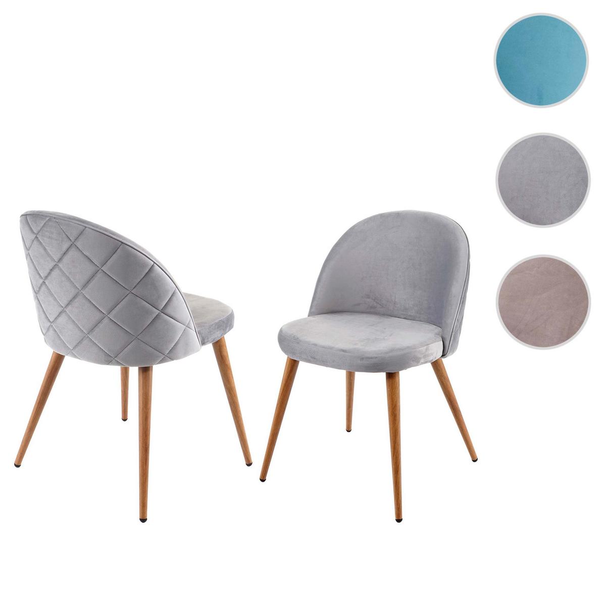 ESSZIMMERSTUHL Hellgrau 2er-Set - Hellgrau, Textil (48/77/46cm) - MCW