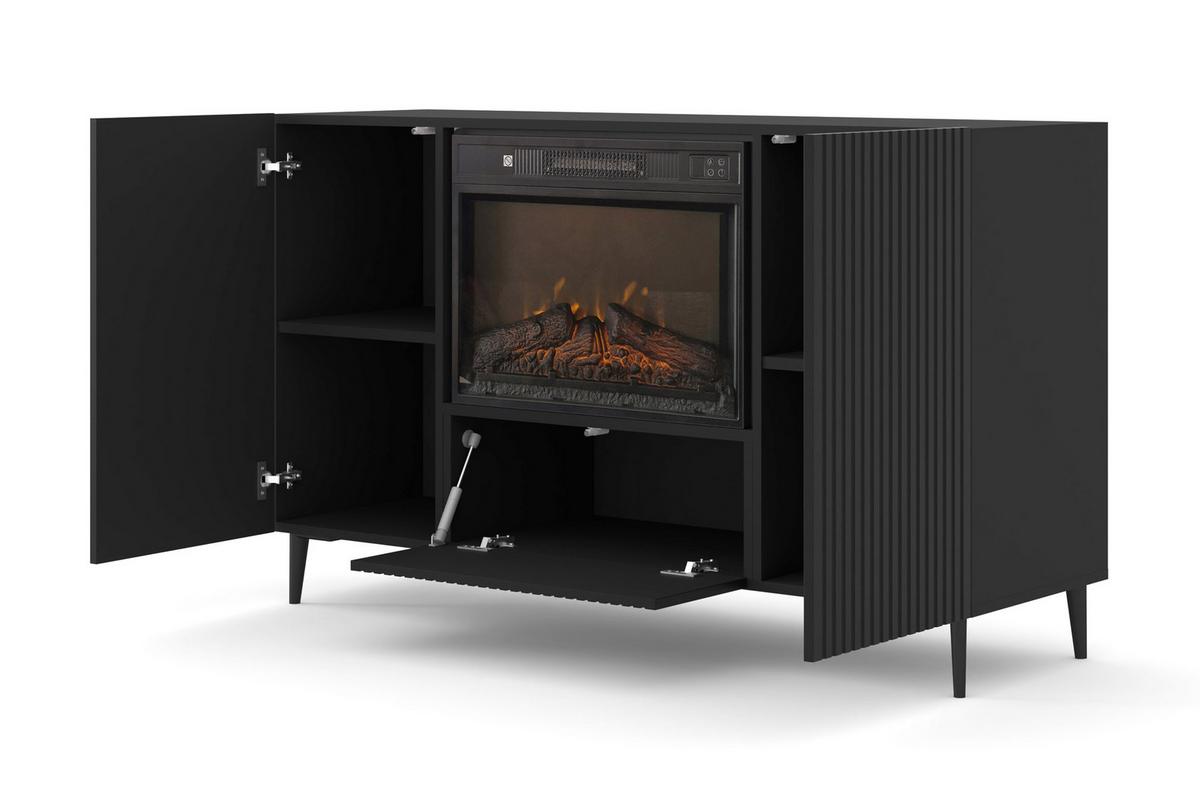 KOMMODE Schwarz 139,5/85,5/40 - Schwarz, Holzwerkstoff (140/85/40cm) - RAUMHIRSCH FURNITURE