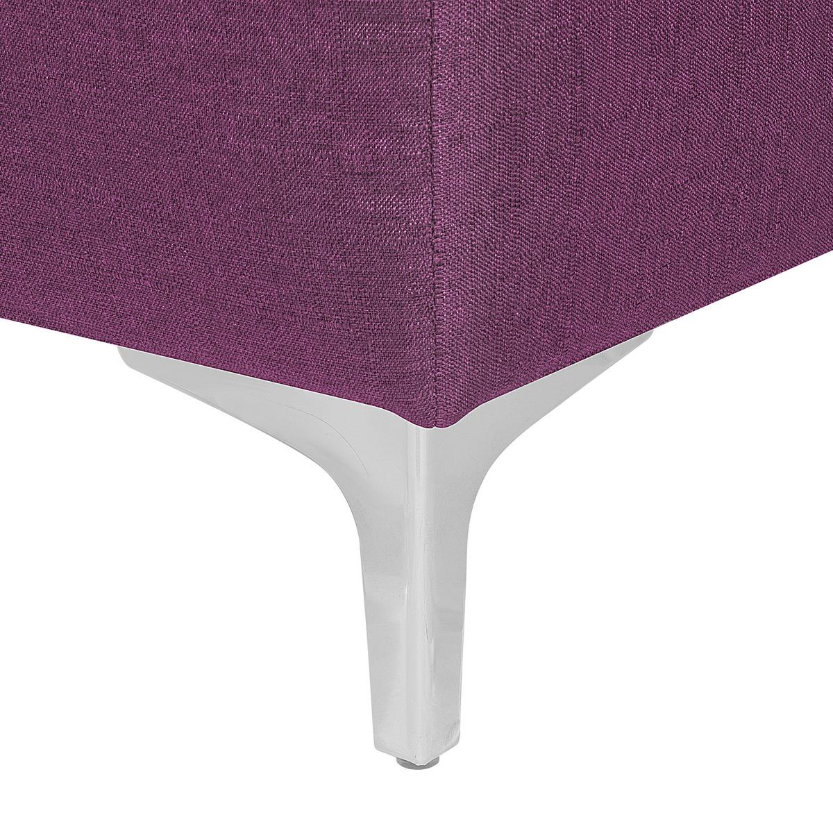 OTTOMANE Stoff Violett Aberdeen - Lila, Textil (80/41/80cm) - Beliani