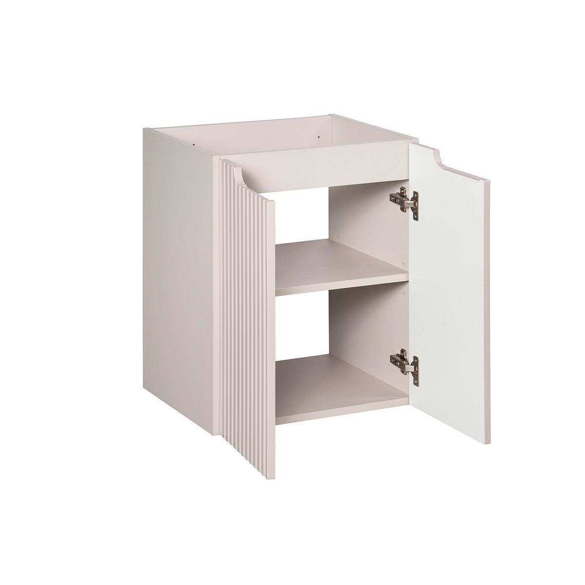 WASCHTISCHUNTERSCHRANK 50cm Riva Kaschmir - Beige, Holzwerkstoff (50/57/39cm) - Petits-meubles