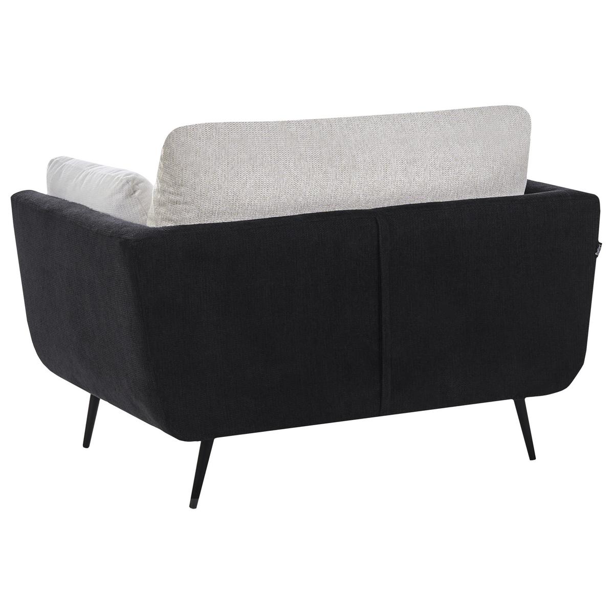 SESSEL Stoff Schwarz Bolga - Schwarz, Textil (119/89/83cm) - Beliani