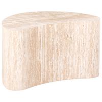 BEISTELLTISCH Travertinoptik Bilpa - Beige, Holzwerkstoff (57/35/33cm) - Beliani