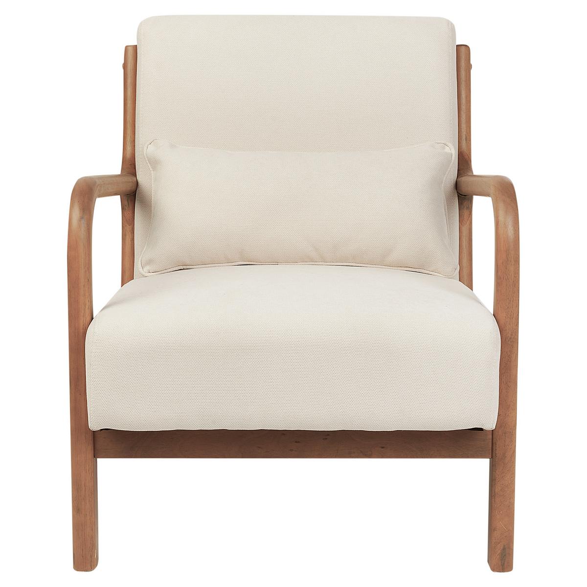 SESSEL Stoff Helles Beige Skovde - Hellbraun/Creme, Textil (65/78/80cm) - Beliani
