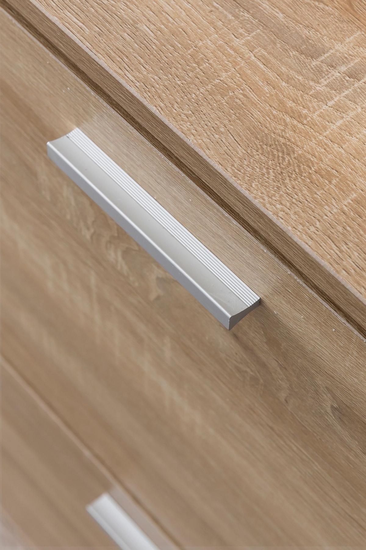 SCHUHSCHRANK Holz mit 4 Fächern und Ablage, Sonoma 120x24x81 cm - Beige, Kunststoff (120/81/24cm) - KADIMA DESIGN