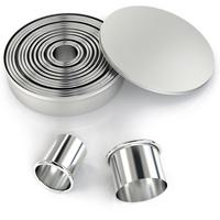 AUSSTECHFORMEN-SETMIT Aufbewahrungsbox (12-tlg.) - Silberfarben, Metall (12.5/3.5/12.5cm) - Intirilife