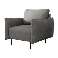 SESSEL Lambi - Schwarz/Grau, Holz/Textil (98/85/90cm) - MIRJAN24