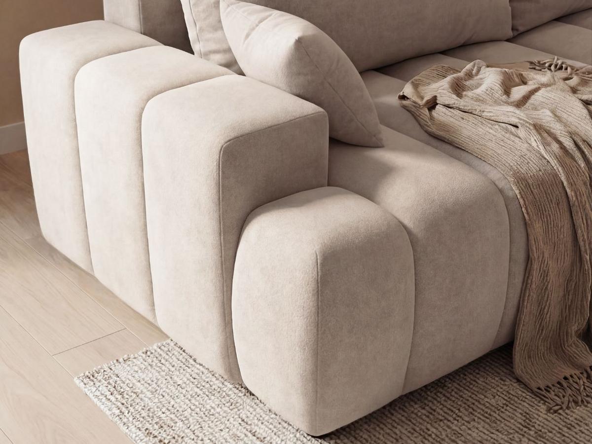 ECKSOFA Caleo Creme Rechts - Creme, Holz/Textil (270/170cm) - Graingold