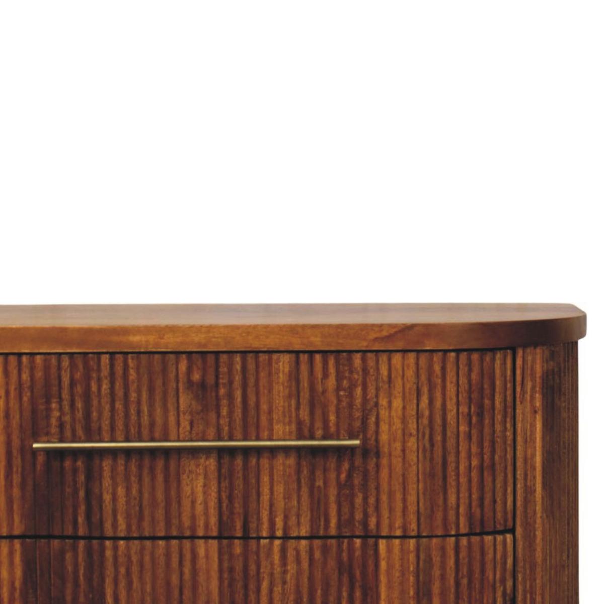 KOMMODE mit Amber-Eichen-Finish, 3 Schubladen, geröstetes Braun - Braun, Holz (80/79/40cm) - Artisan Furniture