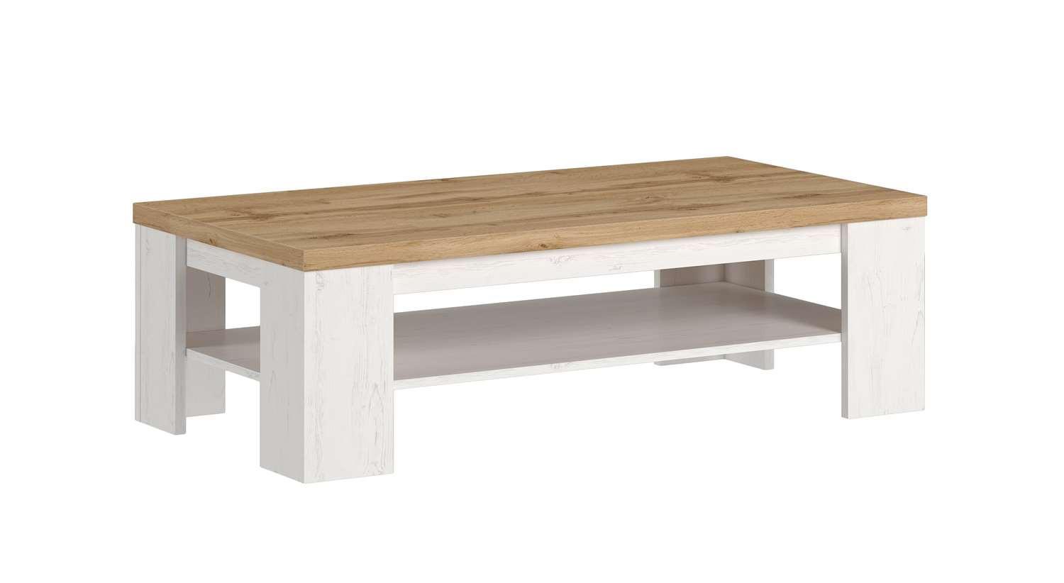 COUCHTISCH VINCI Kaffeetisch Andersen Kiefer / Wotan Eiche - Eichefarben, Holzwerkstoff (67/130/41cm) - Lookway