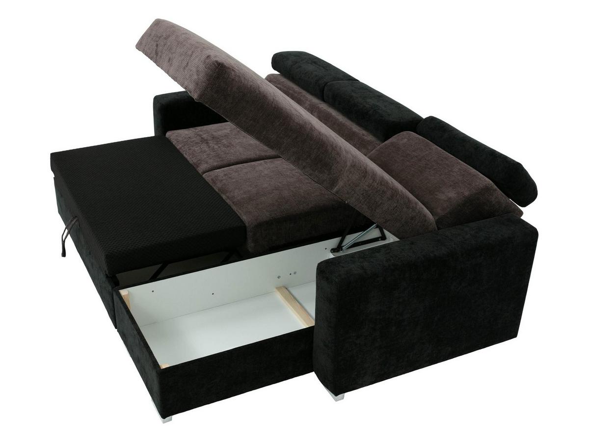 ECKSCHLAFSOFA Pedro 2rLC - Silberfarben/Grün, Holz/Kunststoff (235/170cm) - MIRJAN24