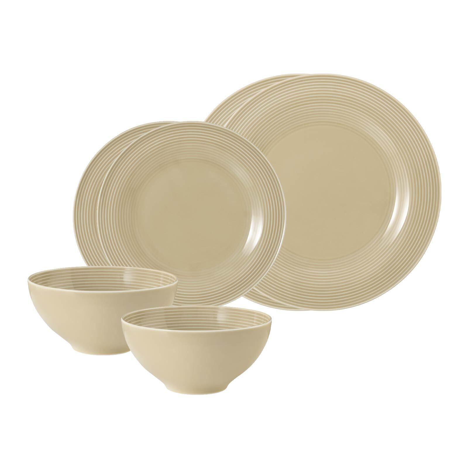 BASIC-SET Beat Color Glaze Sandbeige 6-tlg. - Beige, Keramik (2/2/2cm) - Seltmann Weiden