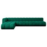 ECKSOFA modulares Sofa Darnel-L3 - 387x177x70 cm Grün - Dunkelgrün, Holzwerkstoff/Textil (387/177cm) - ALTDECOR