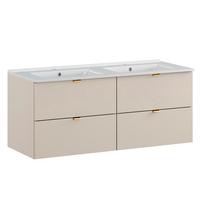 DOPPELWASCHTISCH 120cm Azel Kaschmir - Beige, Holzwerkstoff (120/50/46cm) - Petits-meubles