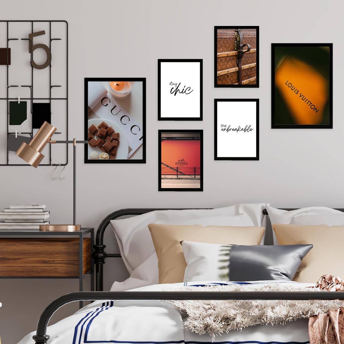 POSTER Set Mit 6 Modemarken A3 & A4 Rahmenlos - Klar, Papier (29/3cm) - Nacnic