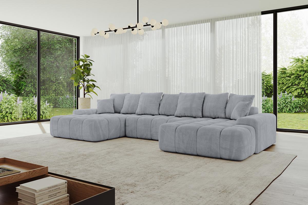 WOHNLANDSCHAFT ENSI-U - 353x164x69 cm Titanfarben - Titanfarben, Holzwerkstoff/Kunststoff (357/69/164cm) - ALTDECOR