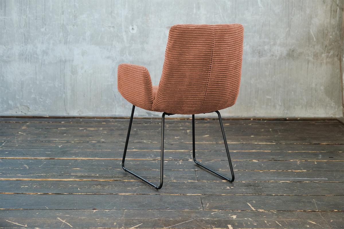STUHL NEW CHARME Braun Cord (1er-Set) - Braun, Textil (59/87/66cm) - KAWOLA
