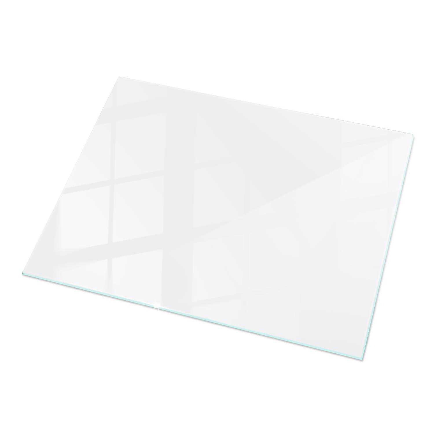 TISCHPLATTE 120x80 cm Farbe Weiß, glatt - Weiß, Glas (120/80/0.4cm) - TULUP