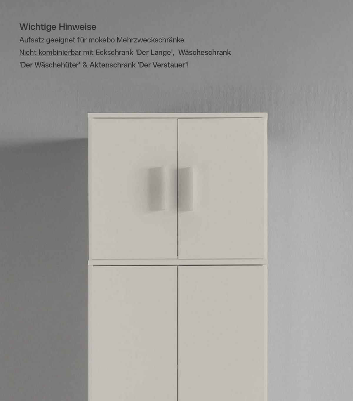 MEHRZWECKSCHRANK Der Extralange - Beige, Holzwerkstoff (60/230/34cm) - Mokebo