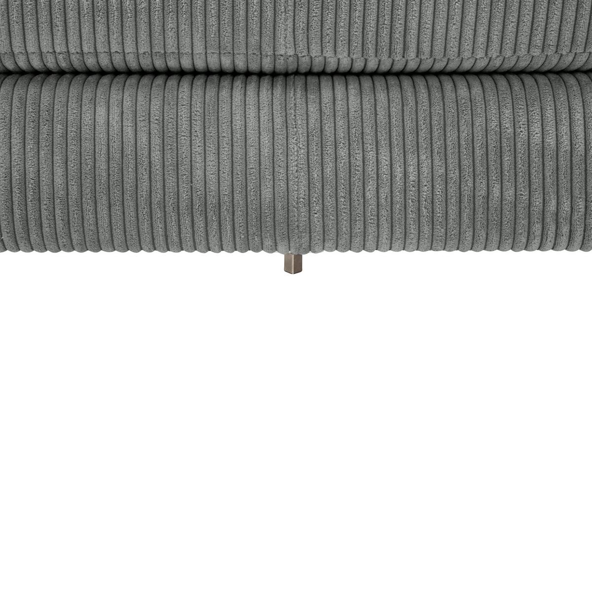 SOFA mit Longchair links Kaylynn Cordstoff anthrazit - Anthrazit, Kunststoff (175/294cm) - 58aufmkessel