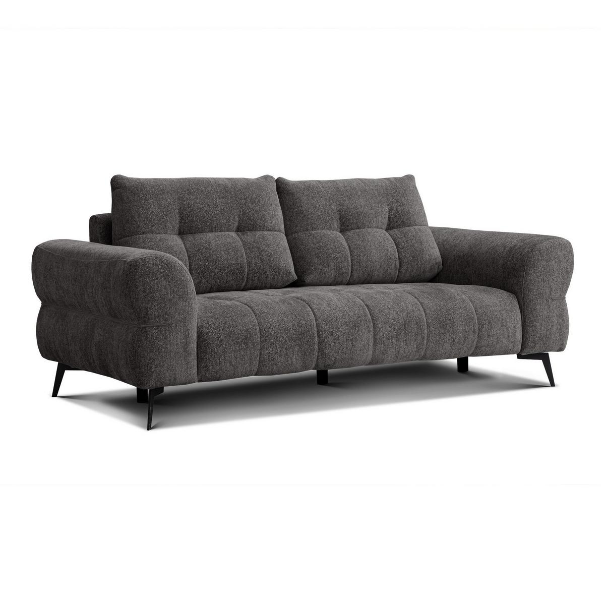 SOFA SALVINI 3-Sitzer, dunkelgrau - Dunkelgrau, Holz/Textil (237/88/99cm) - Wozimo