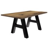 ESSZIMMERTISCH Elia 8 200 x 100 x 75 Esstisch Schwarzstahl/Plankeneiche - Dunkelgrau, Holz (200/100/75cm) - 58aufmkessel