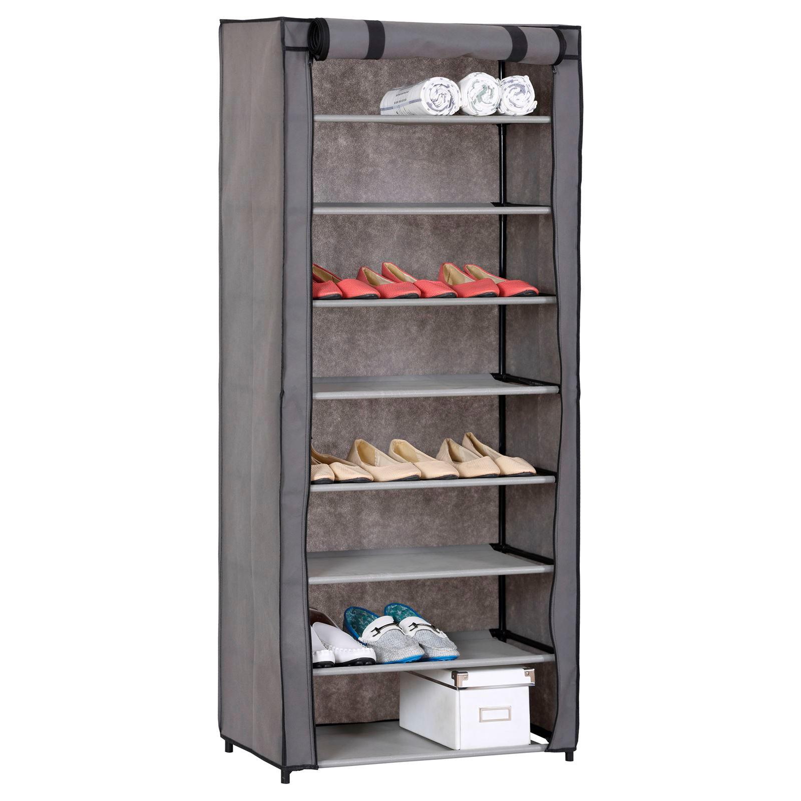 SCHUHSCHRANK TAMARA anthrazit - Anthrazit, Textil (60/140/30cm) - IDIMEX