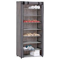 SCHUHSCHRANK TAMARA anthrazit - Anthrazit, Textil (60/140/30cm) - IDIMEX