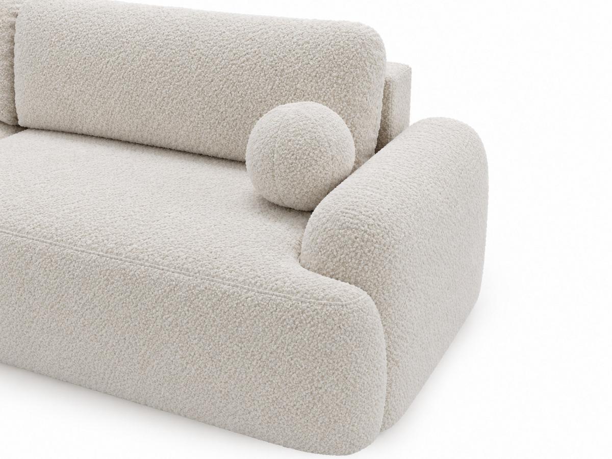 ECKSOFA Aurio weiß Links - Weiß, Holz/Textil (177/261cm) - Graingold