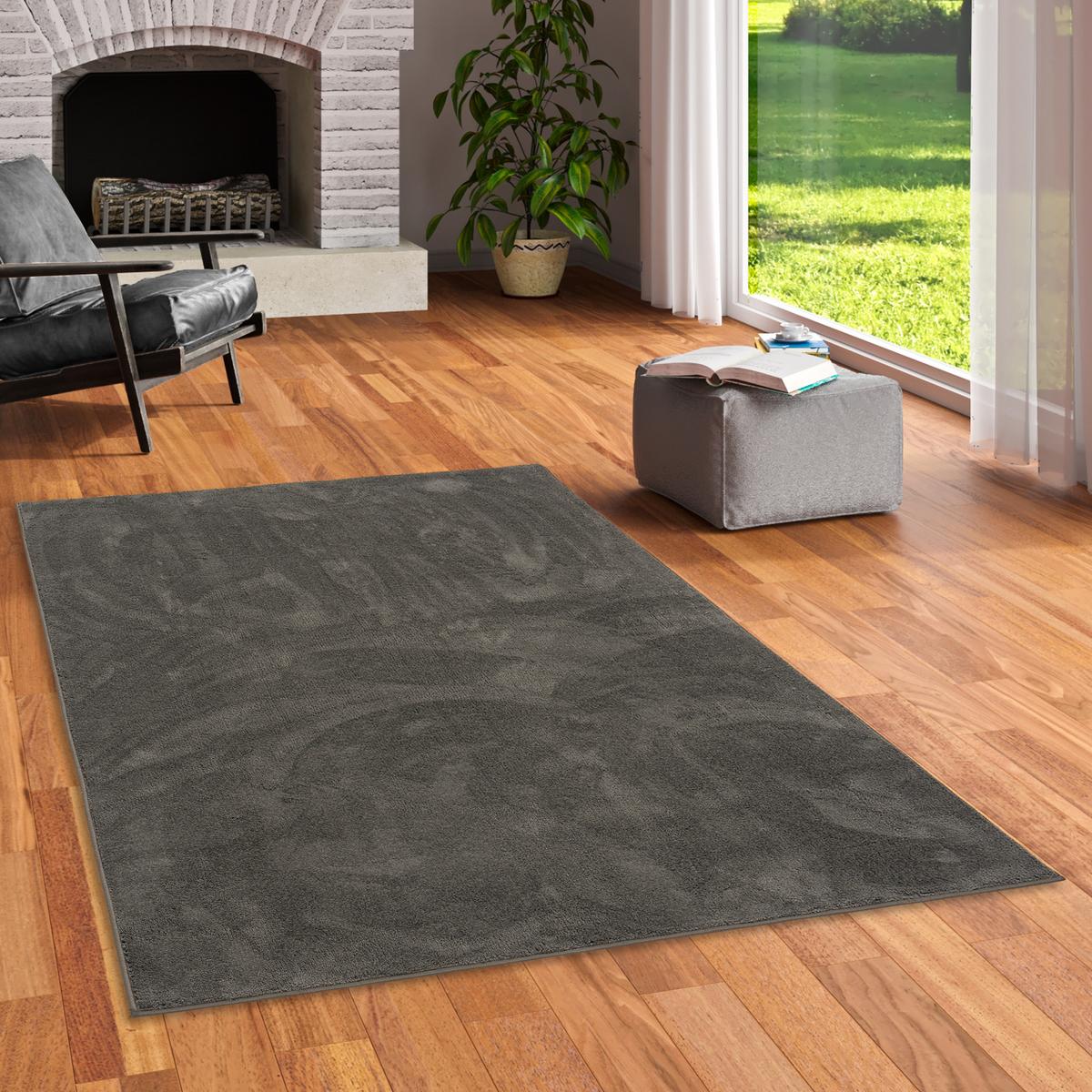 HOCHFLOR LANGFLOR TEPPICH SUPER SOFT MELIA - Anthrazit, Textil (140/200cm) - Pergamon