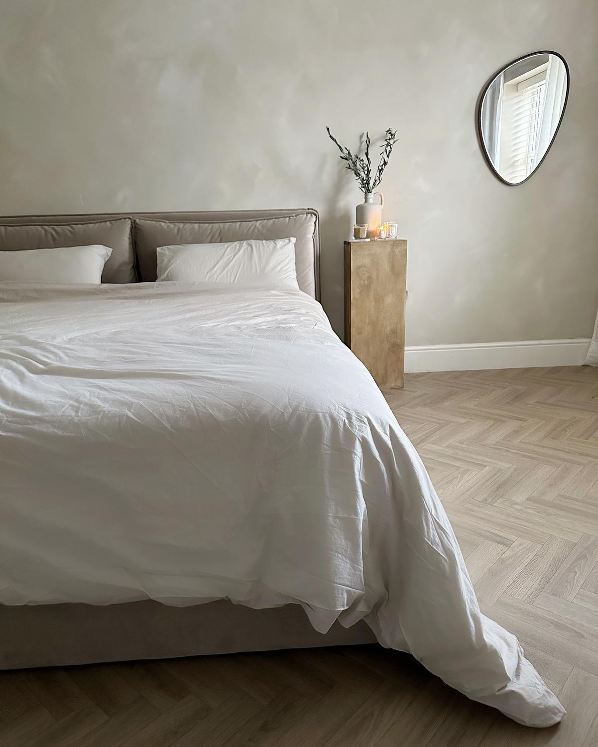 BETT 160/200cm Beige Bajonna - Beige, Textil (160/200cm) - Beliani