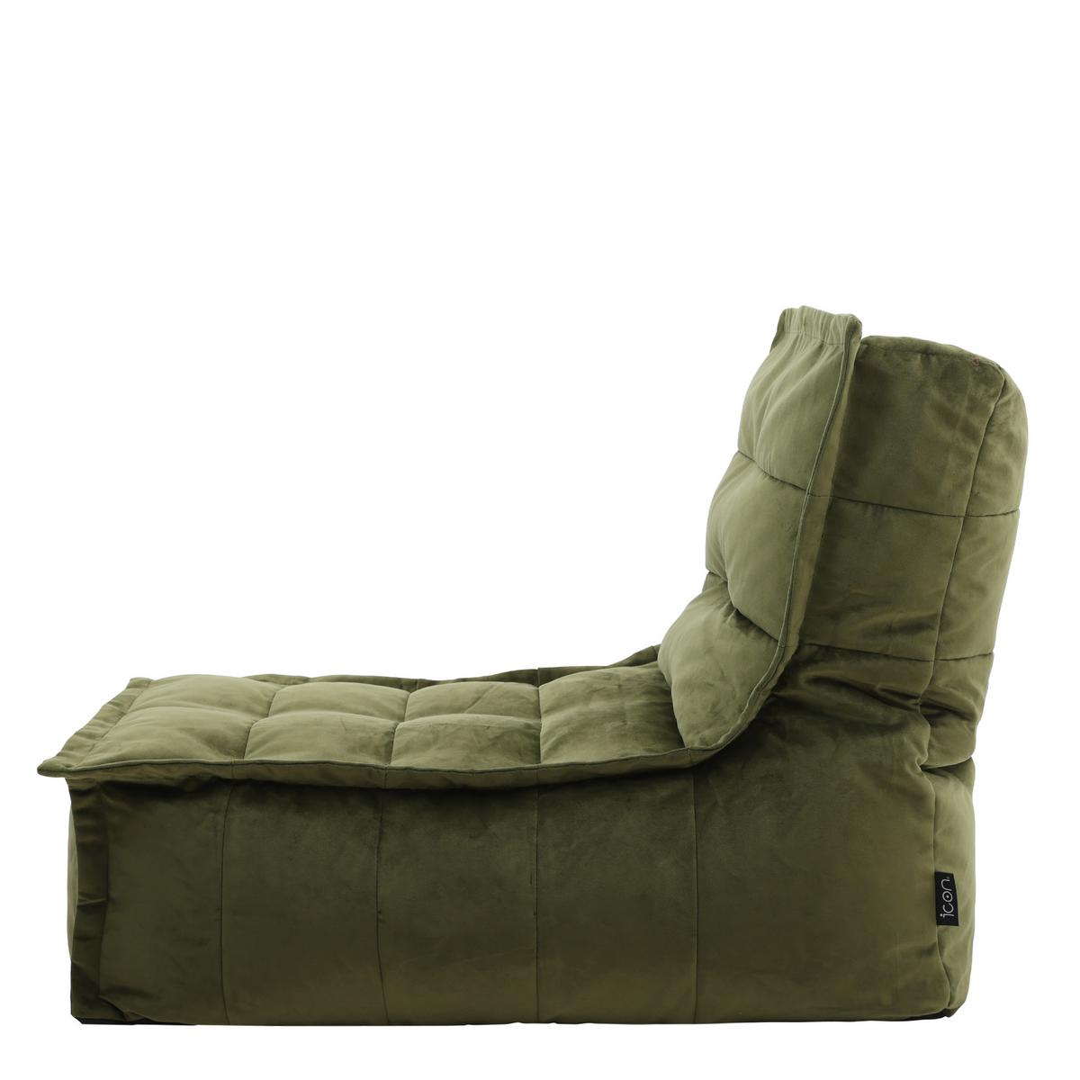 SITZSACK Lounger Skandi, Samt - Dunkelgrün, Kunststoff (65/67/90cm) - icon