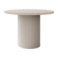 ESSTISCH Ovalio - Sandfarben/Beige, Holzwerkstoff (100/100/75cm) - MIRJAN24