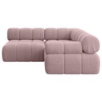 ECKSOFA modulares Sofa Mende-L1 - 190x190x70 cm Rosa Cord - Rosa, Holzwerkstoff/Textil (190/190cm) - ALTDECOR