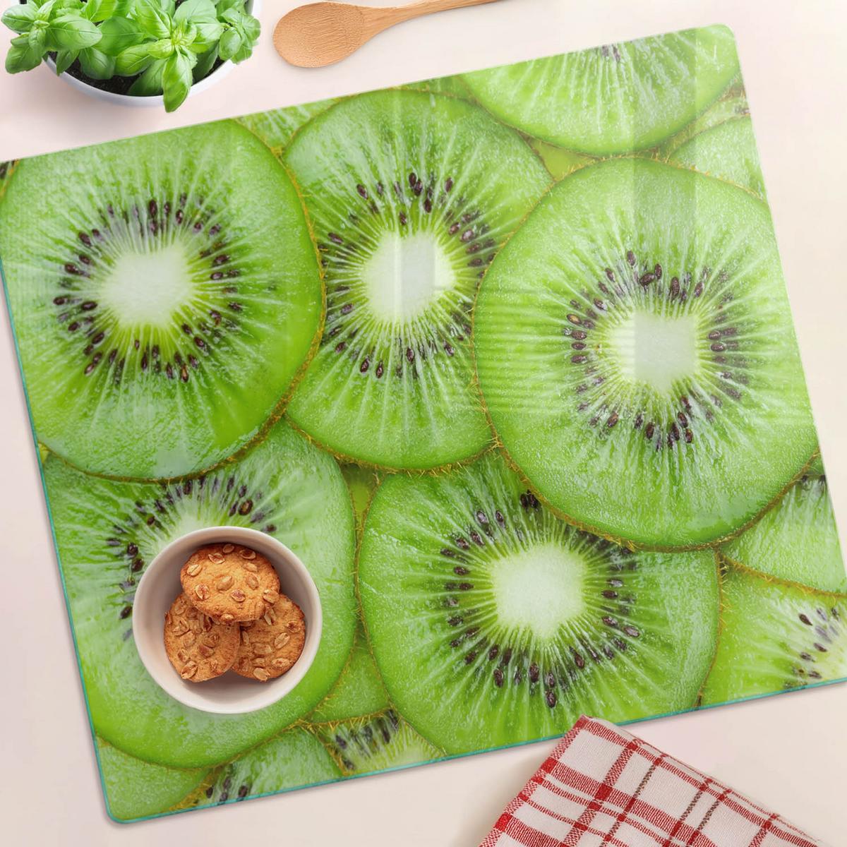 GLASPLATTE 60x52 cm Kiwi - Grün, Glas (60/0.4/52cm) - TULUP