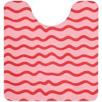 WC-VORLEGER Verspielt - Muster - Rot Toilettenvorleger 55x60 cm - Rosa, Textil (55/1cm) - OnlyWow