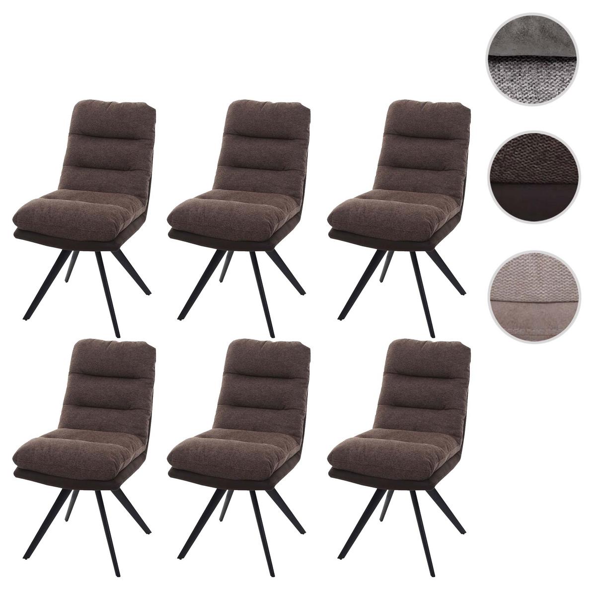 ESSZIMMERSTUHL Braun 6er-Set - Braun, Textil (49/93/68cm) - MCW