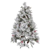 WEIHNACHTSBAUM 180 cm Weiß Masala - Weiß, Kunststoff (180cm) - Beliani