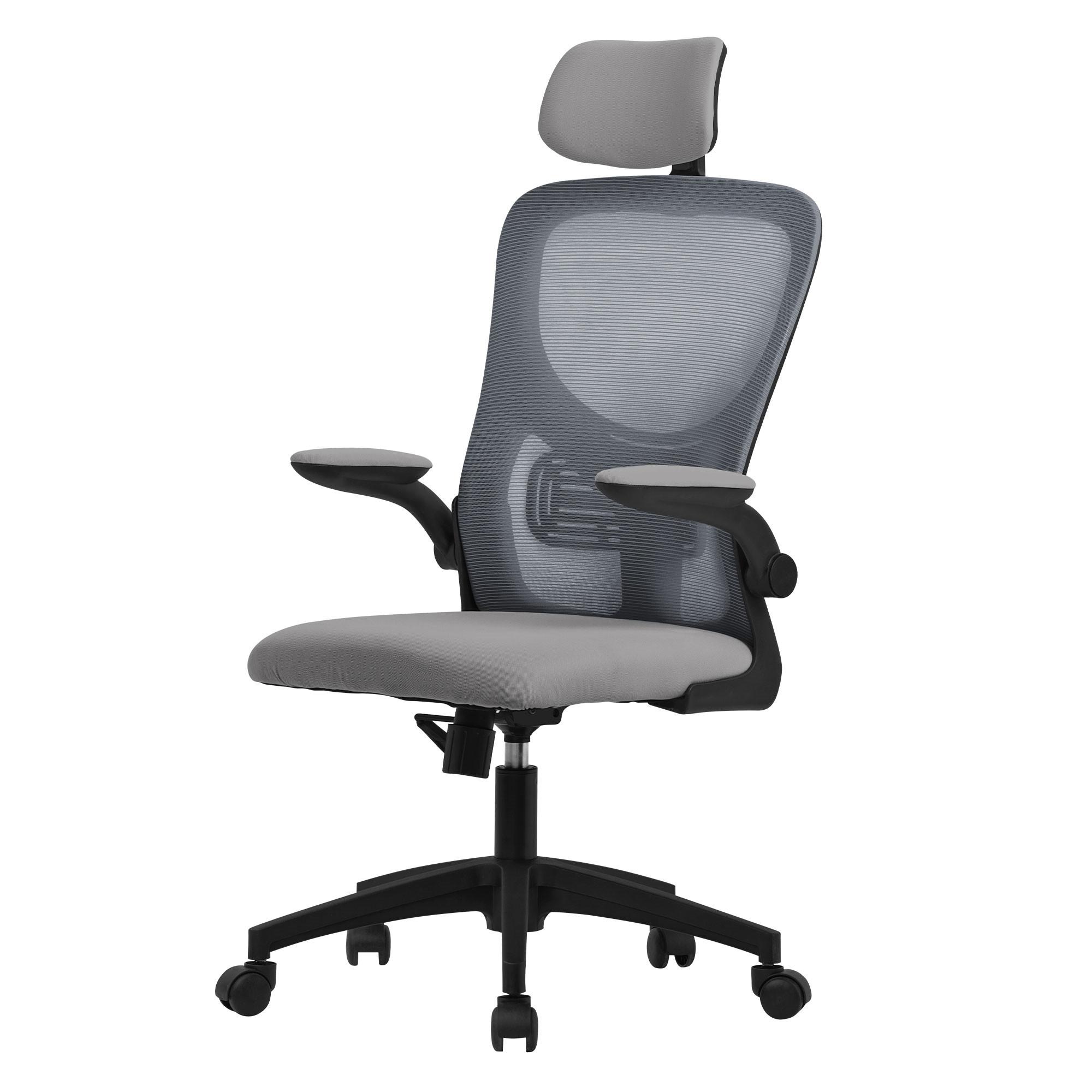 BÜROSTUHL Grau - Schwarz/Grau, Kunststoff (60.5/121/60cm) - ML-DESIGN