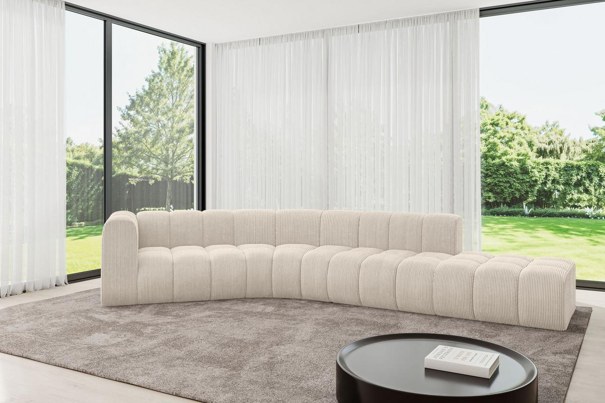 ECKSOFA modulares Sofa Tilmo-L1 - 399x194x70 cm Beige - Beige, Holzwerkstoff/Textil (399/194cm) - ALTDECOR