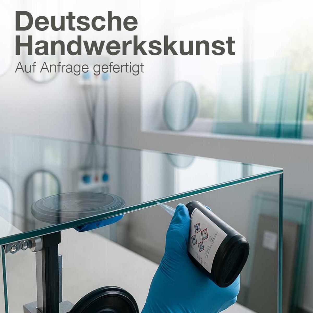 KUNSTVITRINE 36/100/37 cm mit Schiebetür & Schloss - Transparent, Glas (100/37/36cm) - K-Möbel