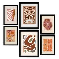 POSTER Set Mit 6 Rustikalen In Ethnischen Stil A3 & A4 Rahmenlos - Klar, Papier (29/3cm) - Nacnic