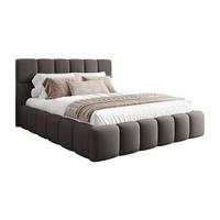 POLSTERBETT VENEZIA mit Bettkasten 180x200, Castel 93 - Graubraun, Textil (180/200cm) - Lookway